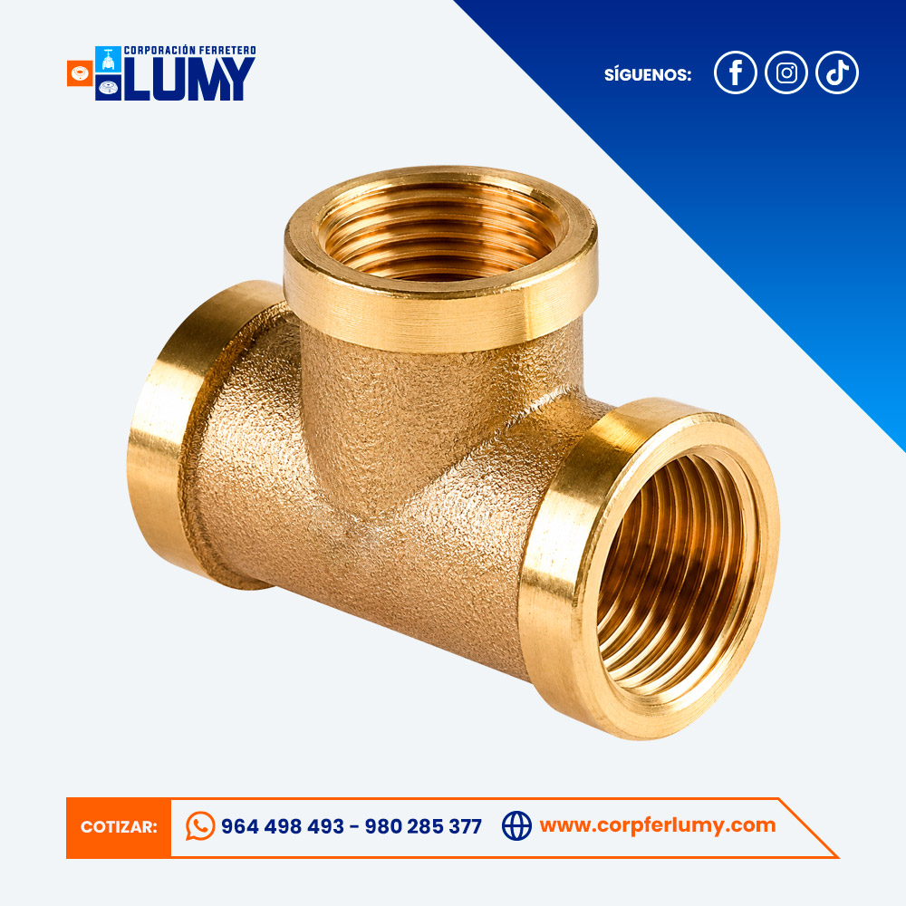 Tee simple de bronce liviano
