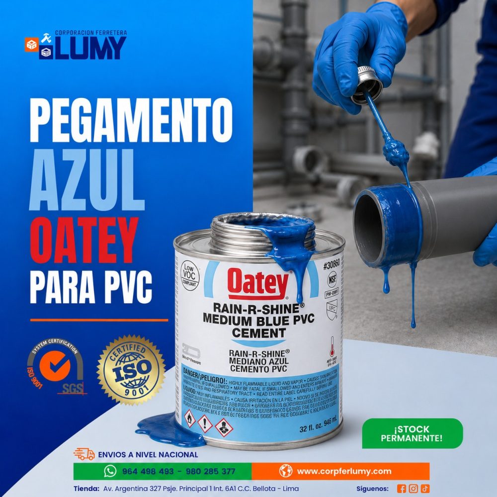 PEGAMENTO OATEY AZUL PARA PVC